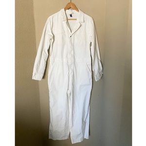 Universal Thread White Denim Jumpsuit Size 12